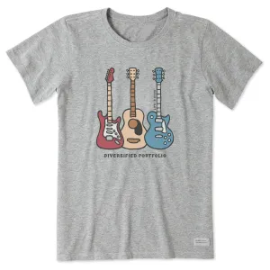 Women's Diversified Portfolio Guitars Short Sleeve Tee Life is Good