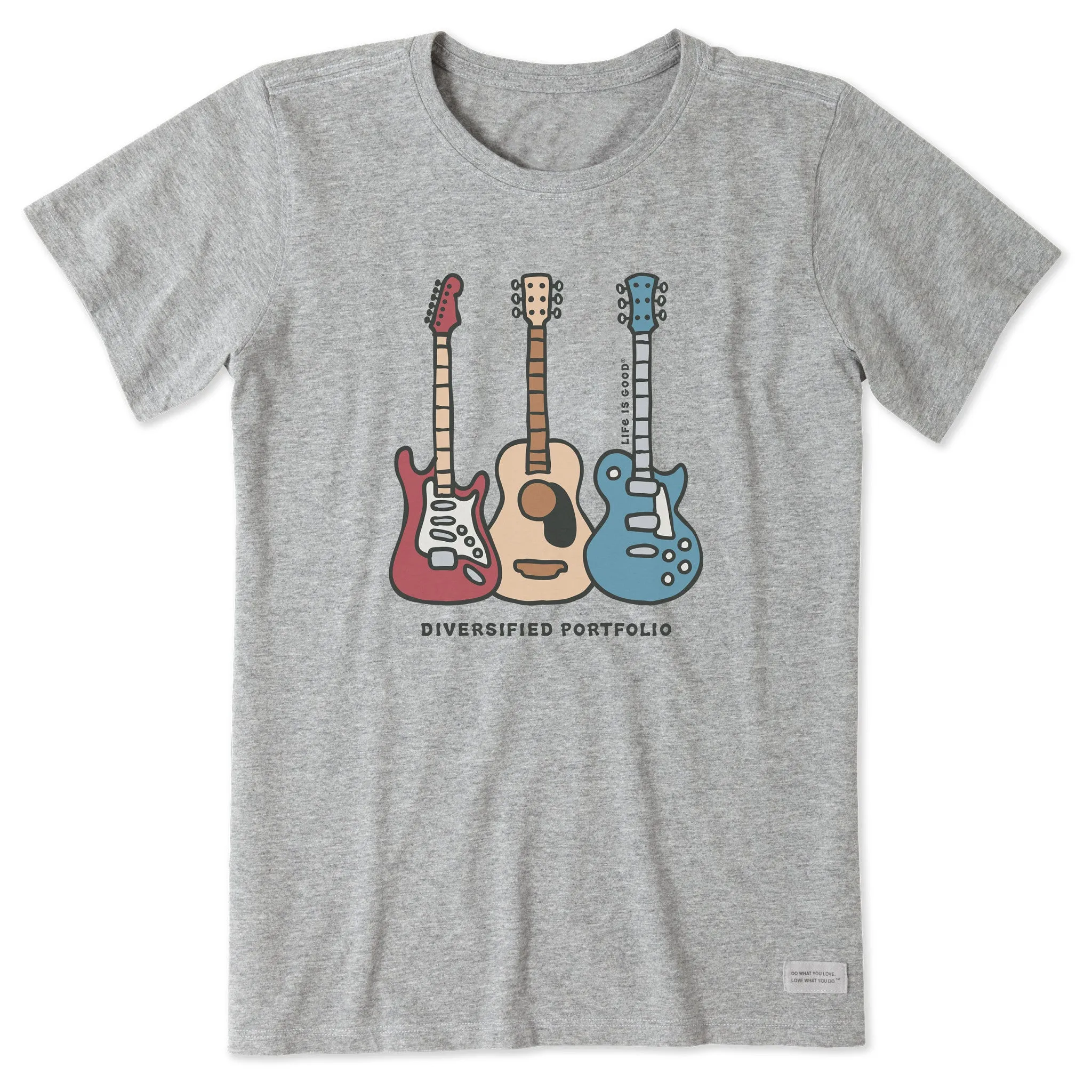 Women's Diversified Portfolio Guitars Short Sleeve Tee Life is Good