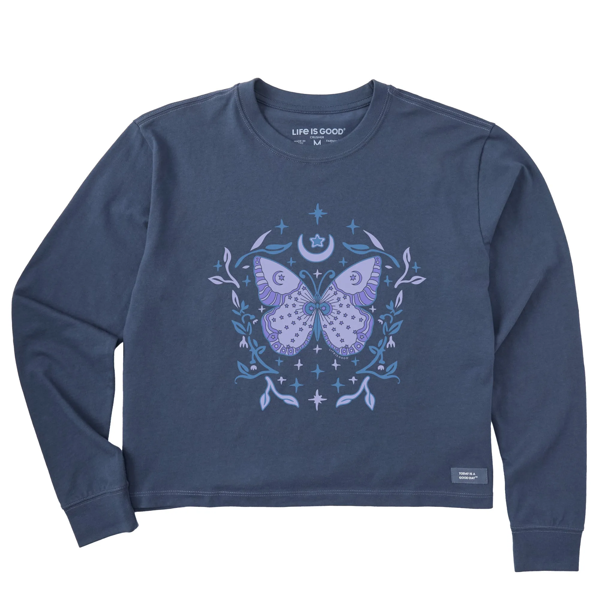 Women's Divine Butterfly Long Sleeve Crusher Boxy Tee Life is Good