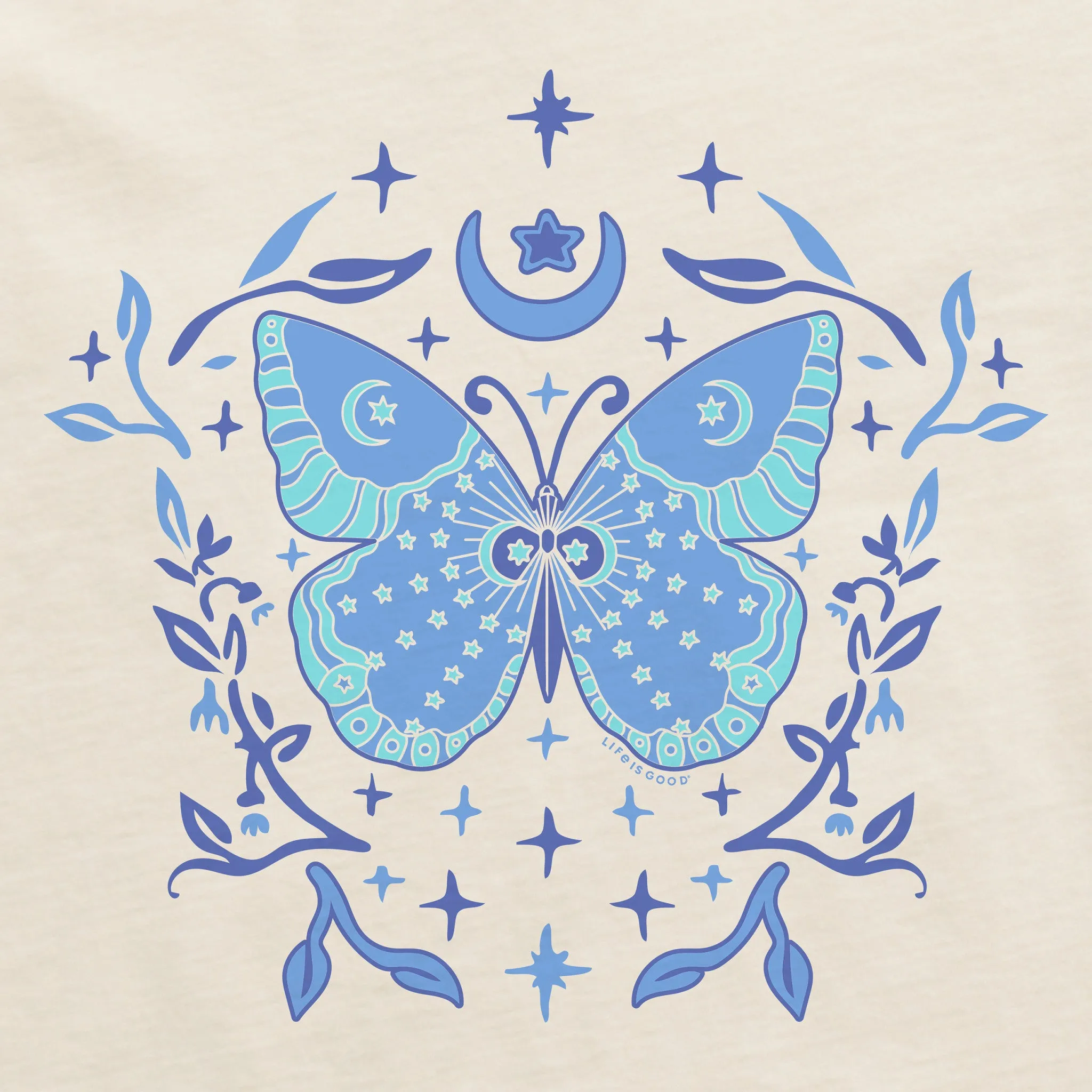 Women's Divine Butterfly Short Sleeve Crusher Boxy Tee Life is Good