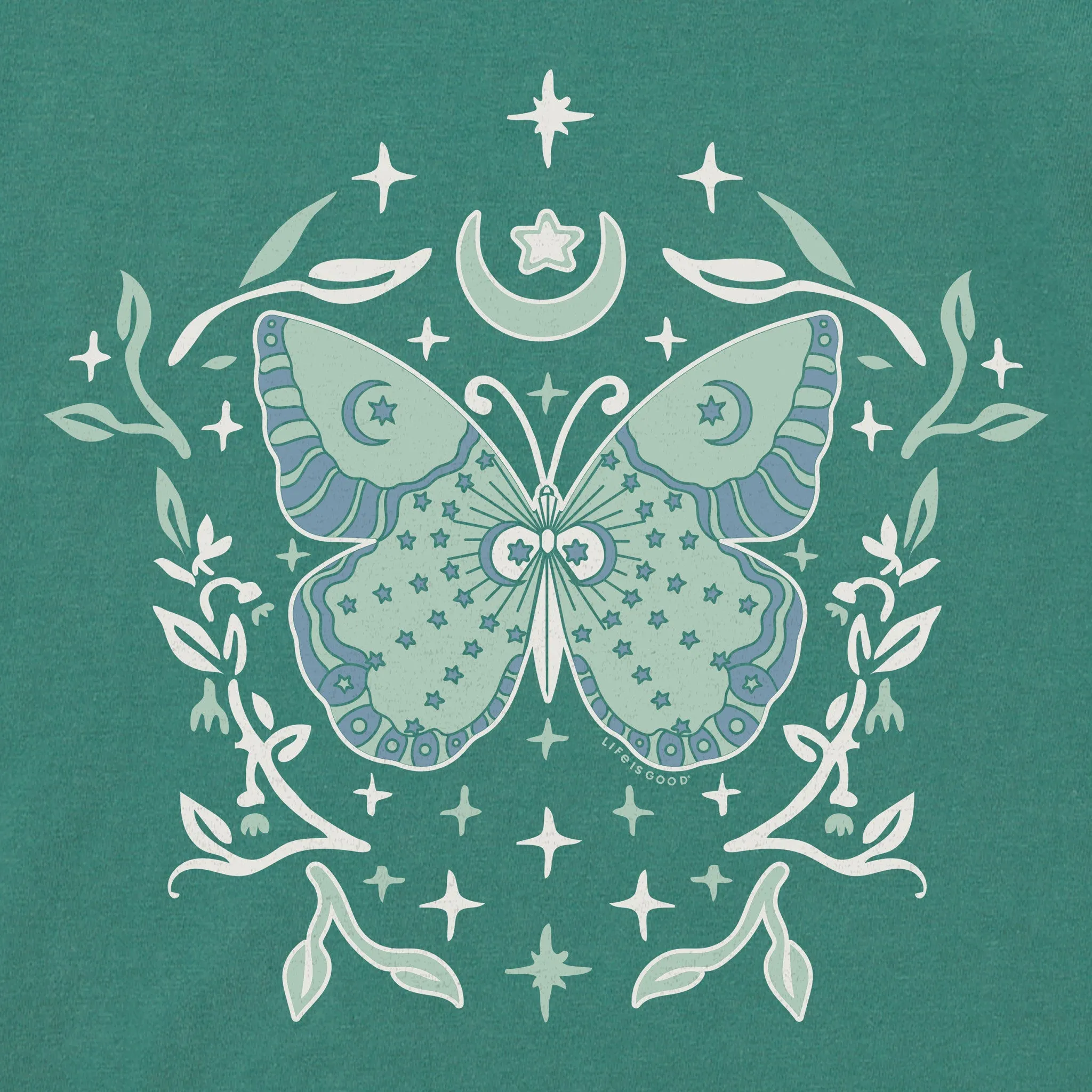 Women's Divine Butterfly Short Sleeve Crusher Boxy Tee Life is Good