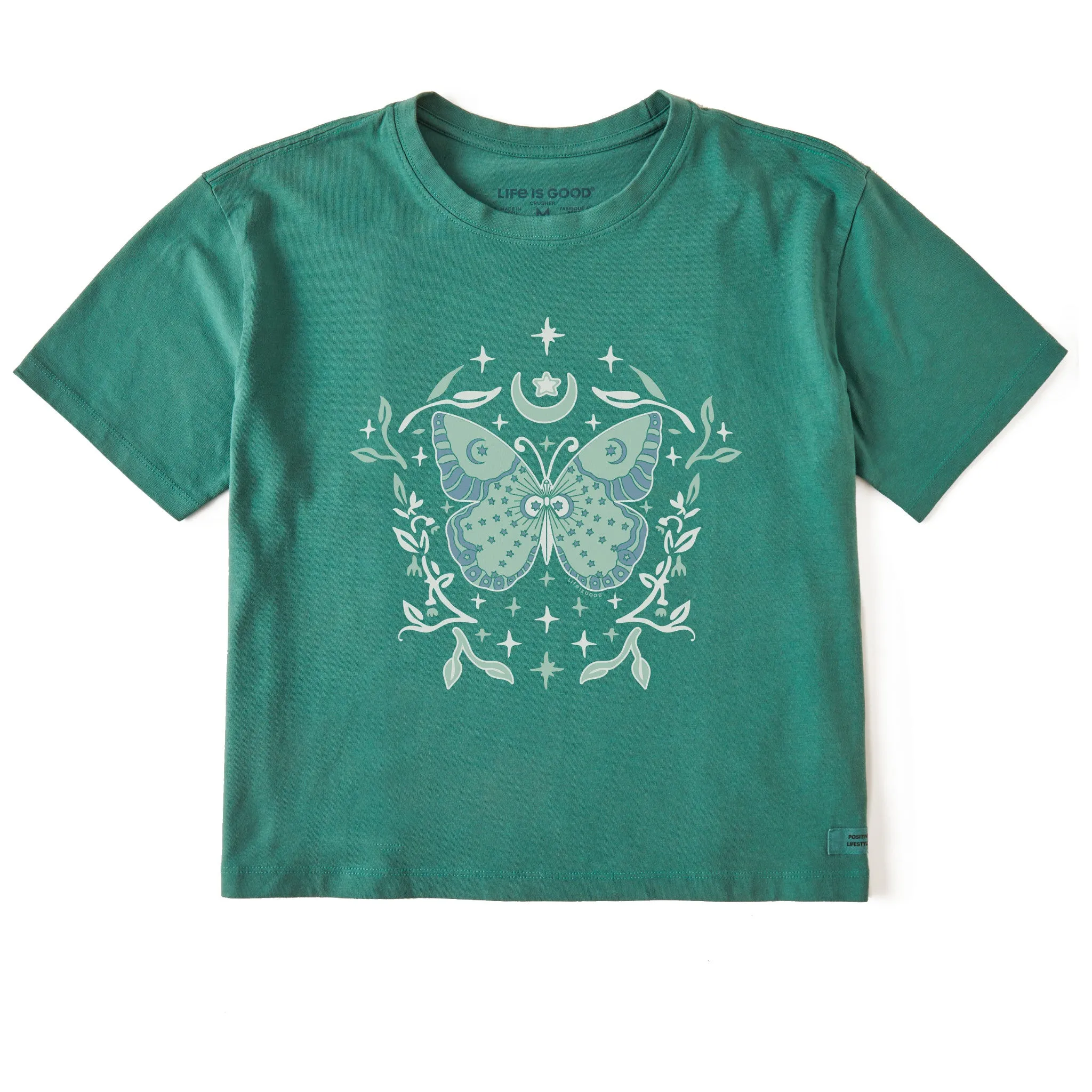 Women's Divine Butterfly Short Sleeve Crusher Boxy Tee Life is Good