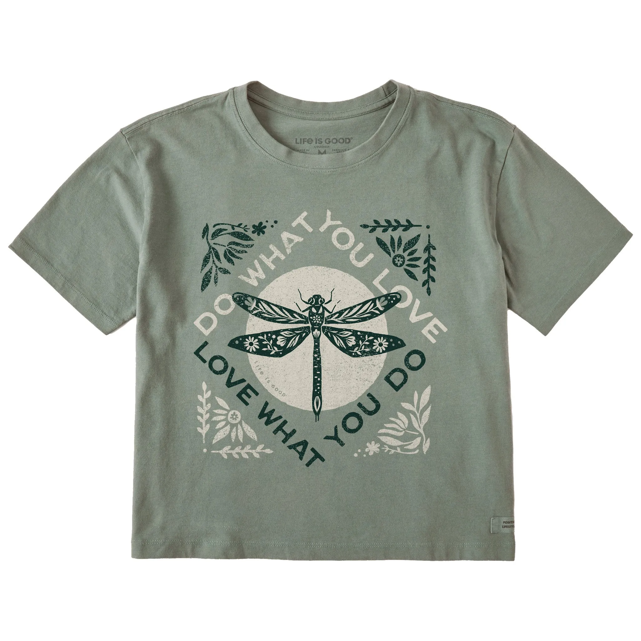 Women's Do What You Love Dragonfly Short Sleeve Crusher Boxy Tee Life is Good