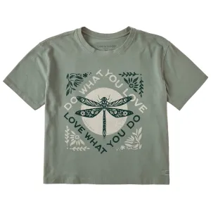 Women's Do What You Love Dragonfly Short Sleeve Crusher Boxy Tee Life is Good