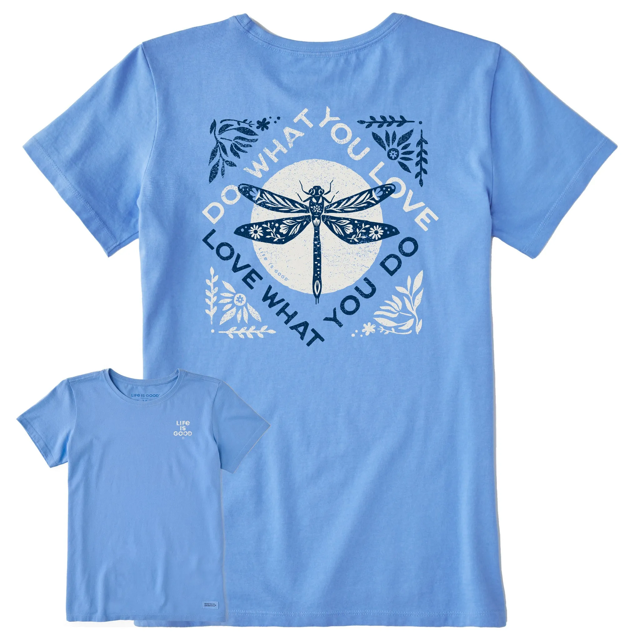 Women's Do What You Love Dragonfly Short Sleeve Tee Life is Good