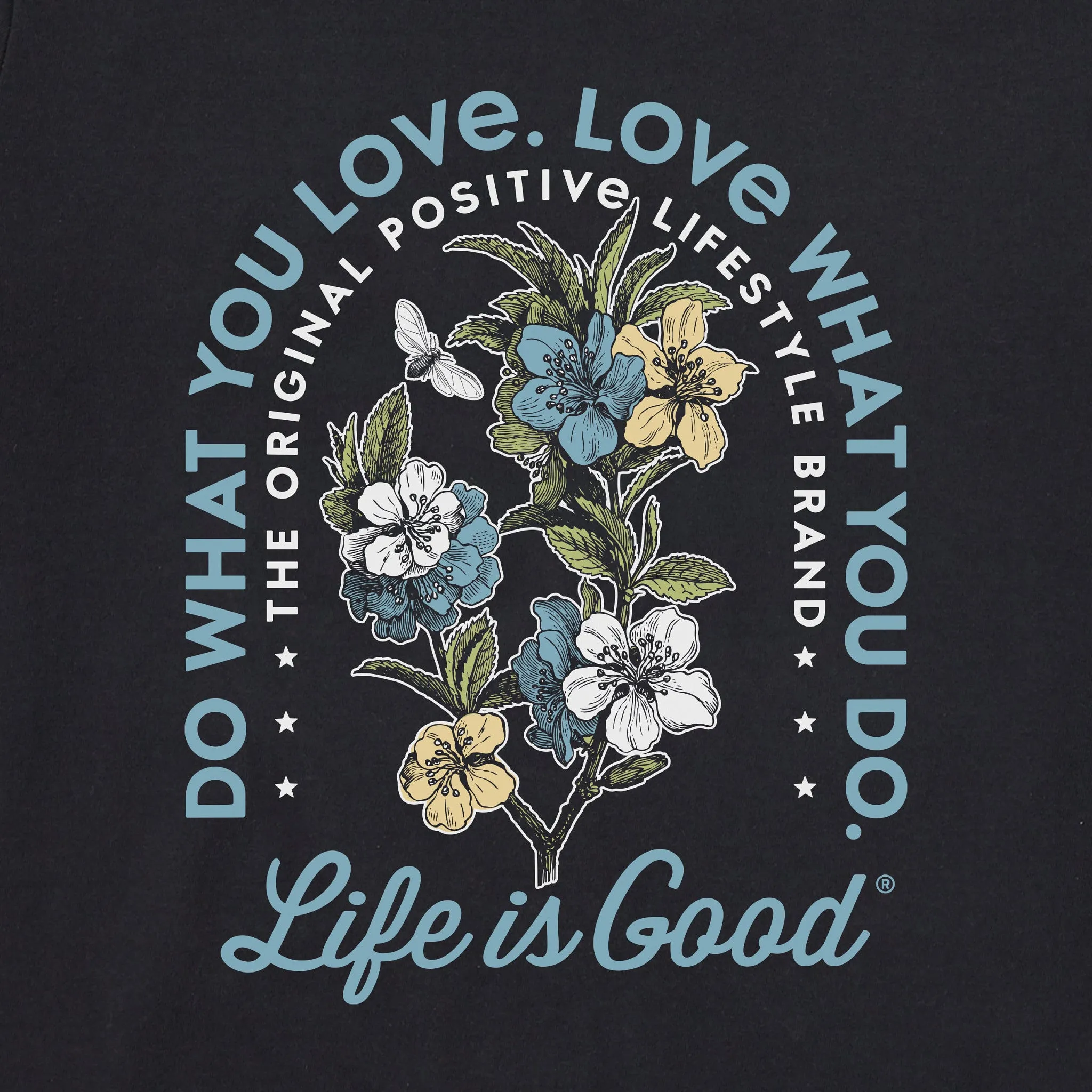 Women's Do What You Love Flowers Long Sleeve Crusher Tee Life is Good