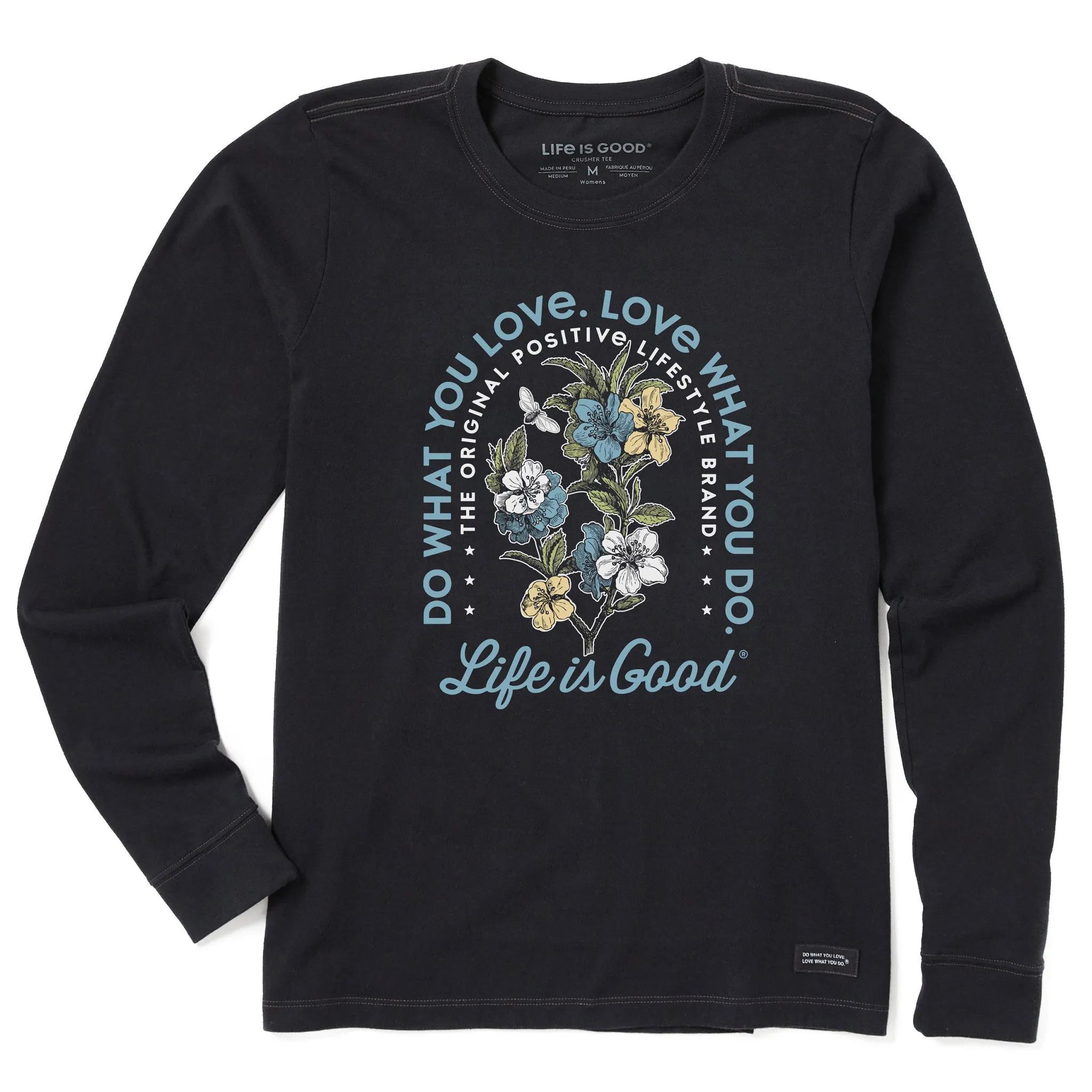 Women's Do What You Love Flowers Long Sleeve Crusher Tee Life is Good