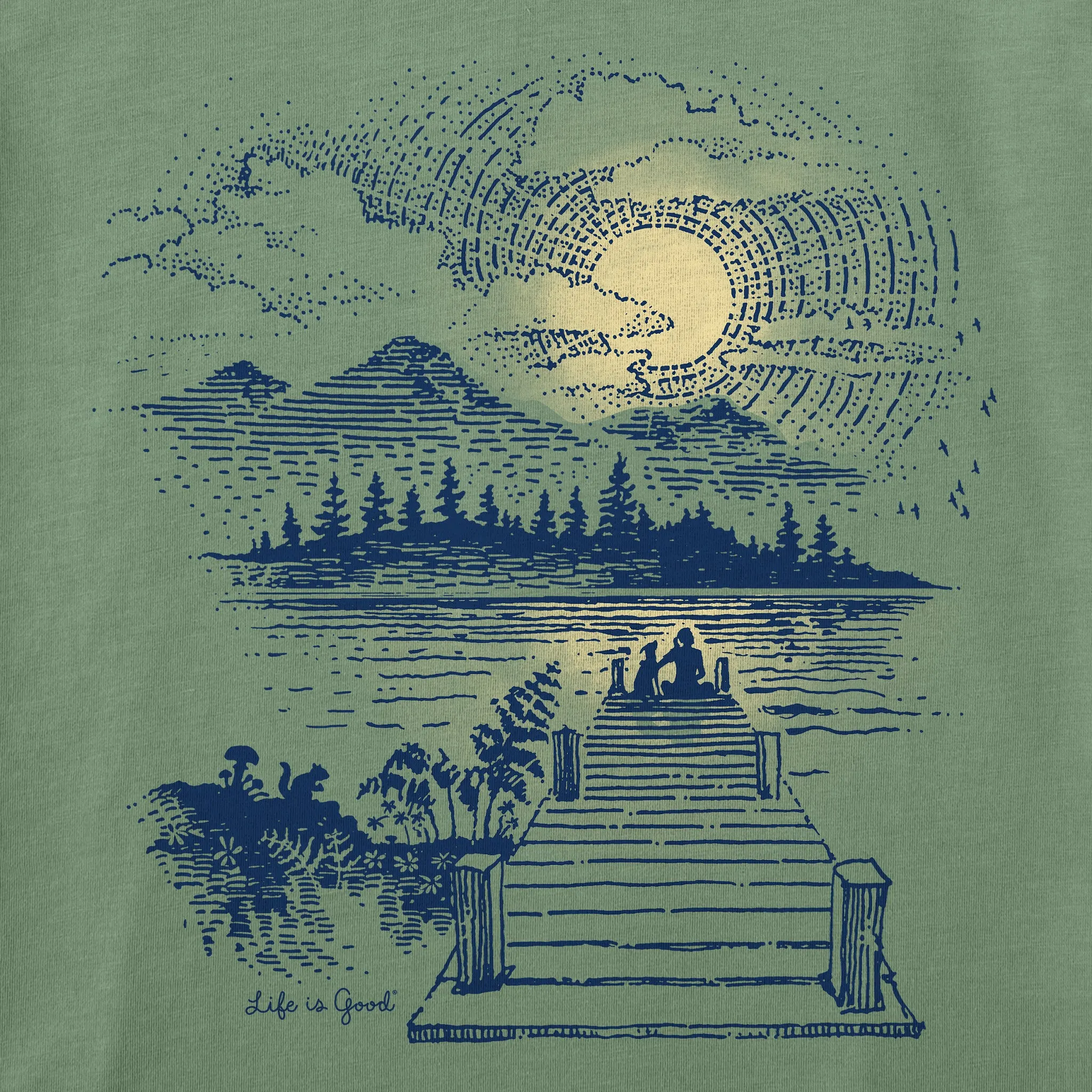 Women's Dock Sunset W Short Sleeve Crusher Tee Life is Good