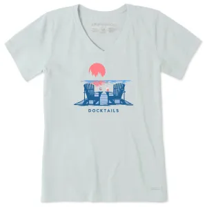 Women's Docktails Adirondacks Short Sleeve Crusher-LITE Vee Life is Good