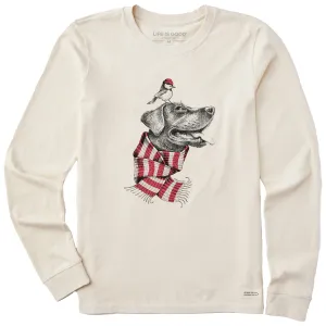 Women's Dog and Bird Buddies Long Sleeve Crusher Tee Life is Good