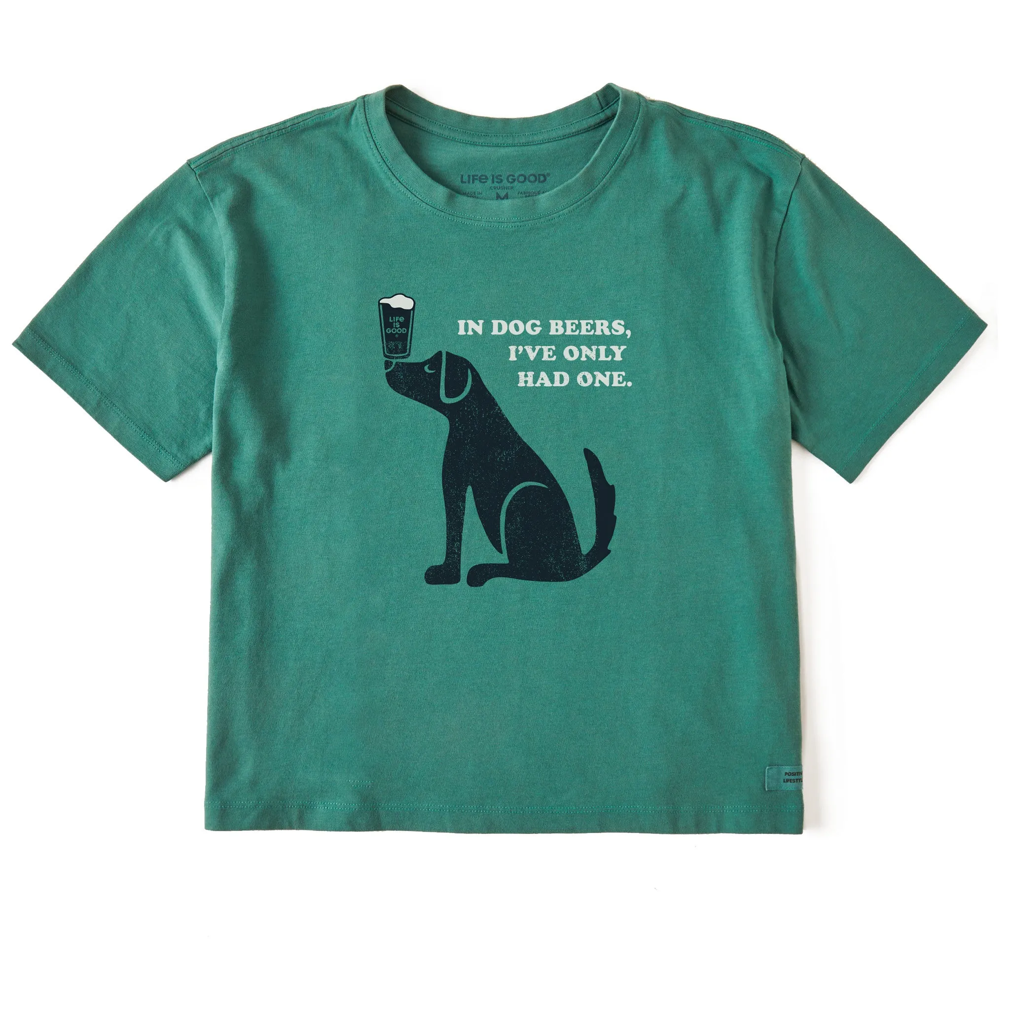 Women's Dog Beers Short Sleeve Crusher Boxy Tee Life is Good