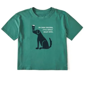 Women's Dog Beers Short Sleeve Crusher Boxy Tee Life is Good