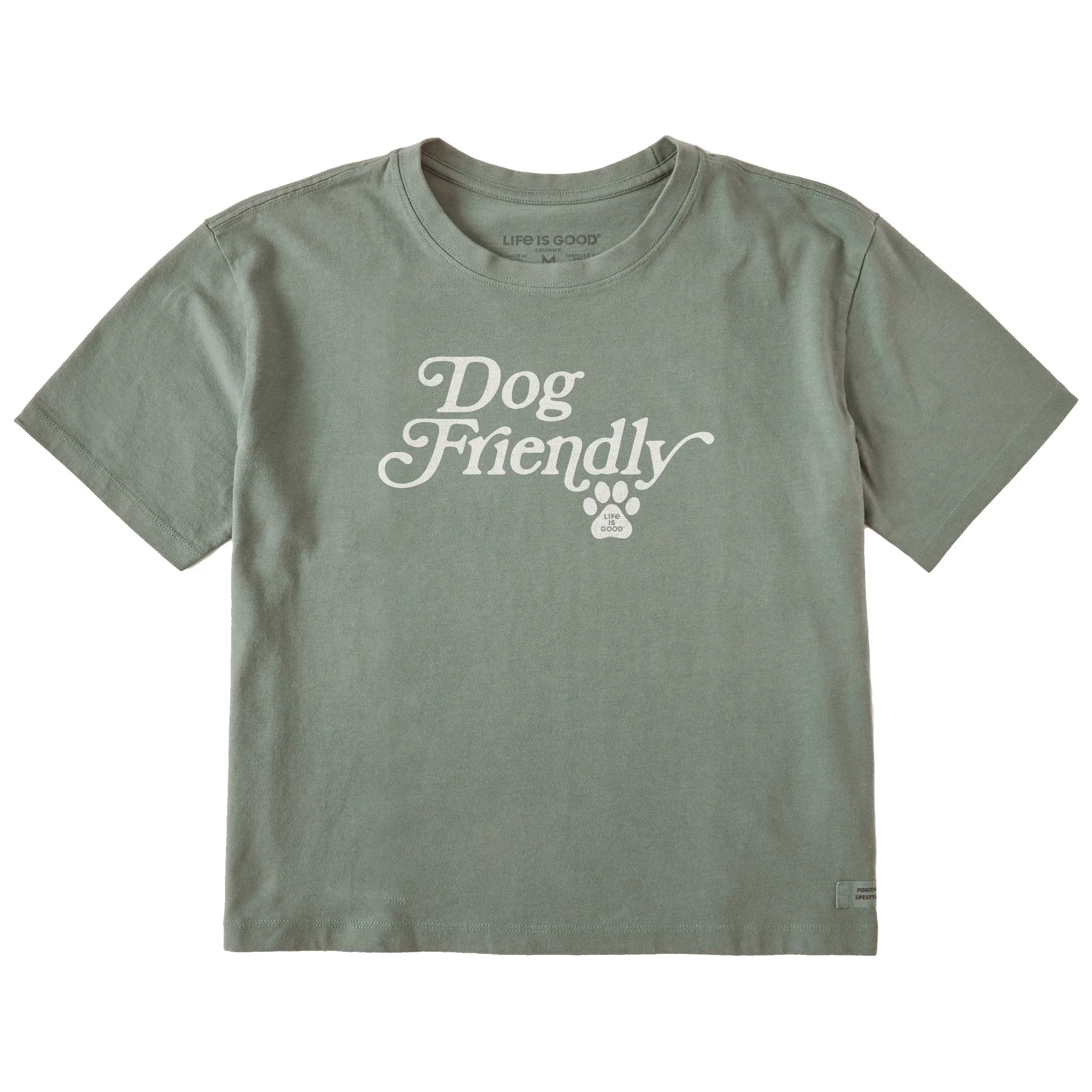 Women's Dog Friendly Short Sleeve Crusher Boxy Tee Life is Good