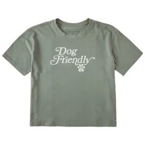 Women's Dog Friendly Short Sleeve Crusher Boxy Tee Life is Good