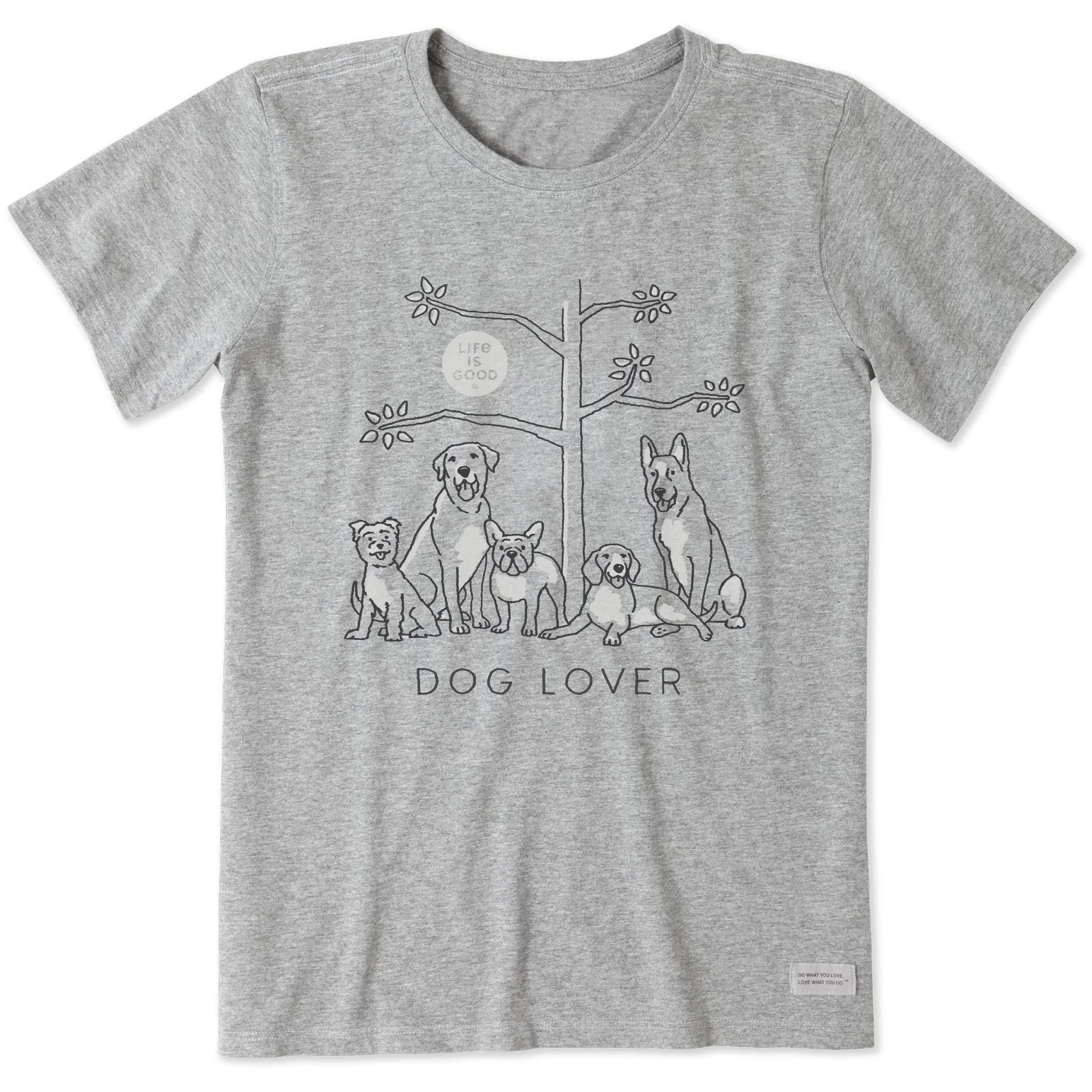 Women's Dog Lover Tree Short Sleeve Crusher Tee Life is Good