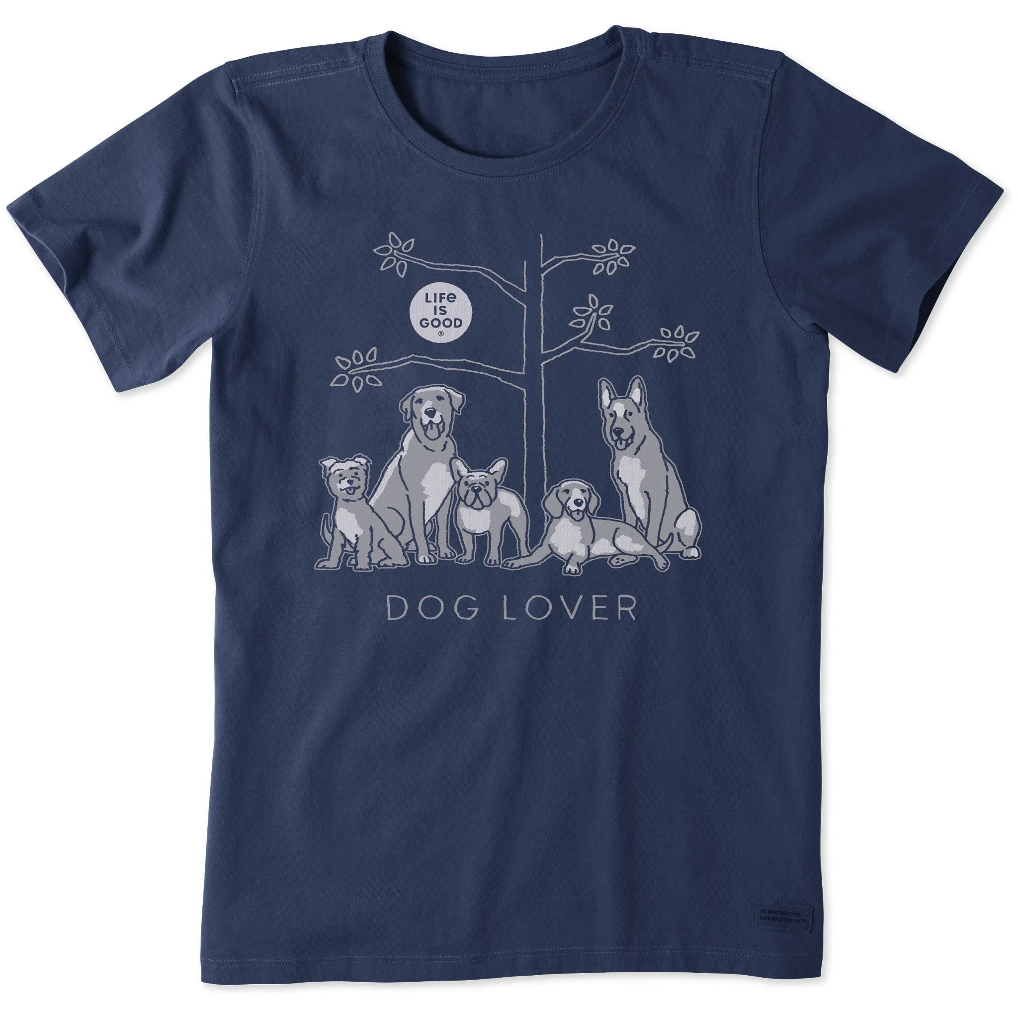 Women's Dog Lover Tree Short Sleeve Crusher Tee Life is Good