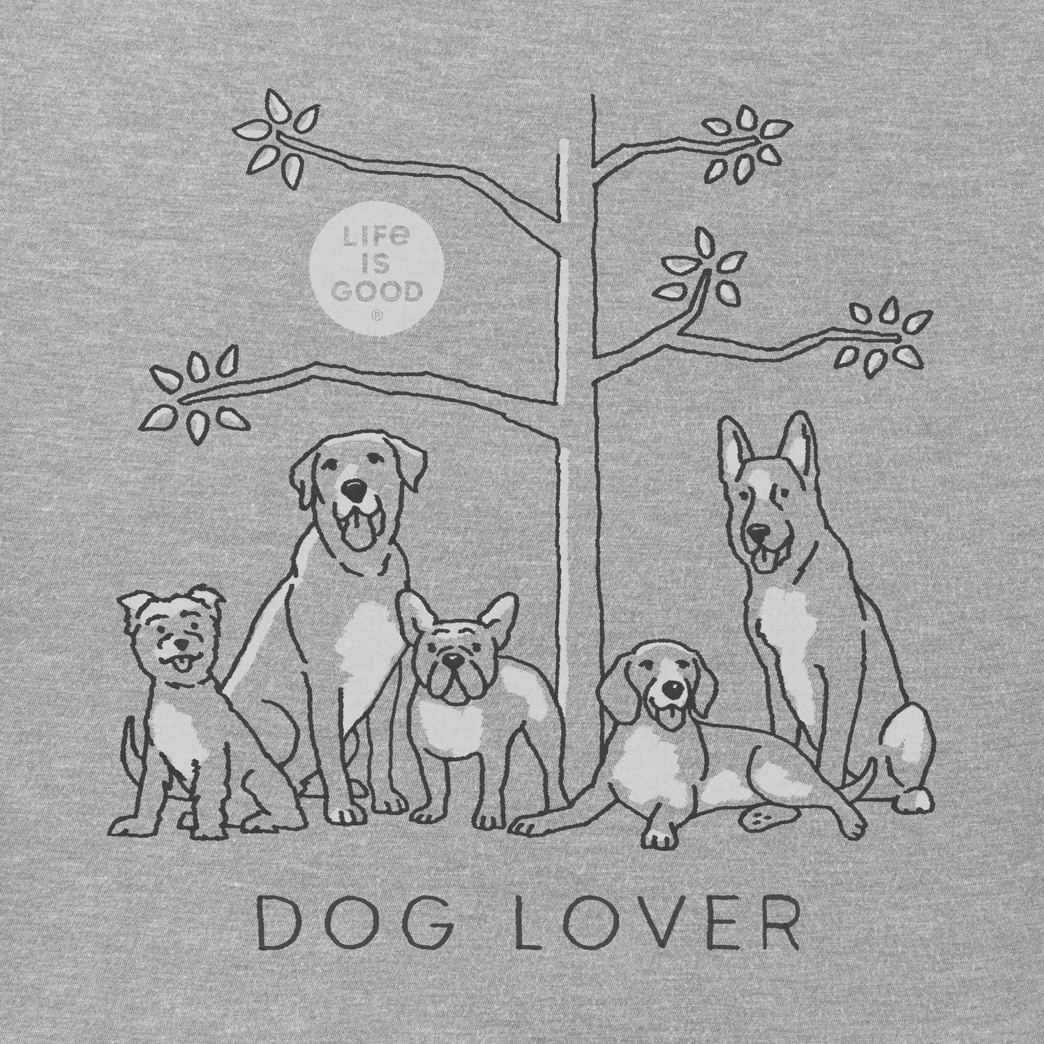 Women's Dog Lover Tree Short Sleeve Crusher Tee Life is Good
