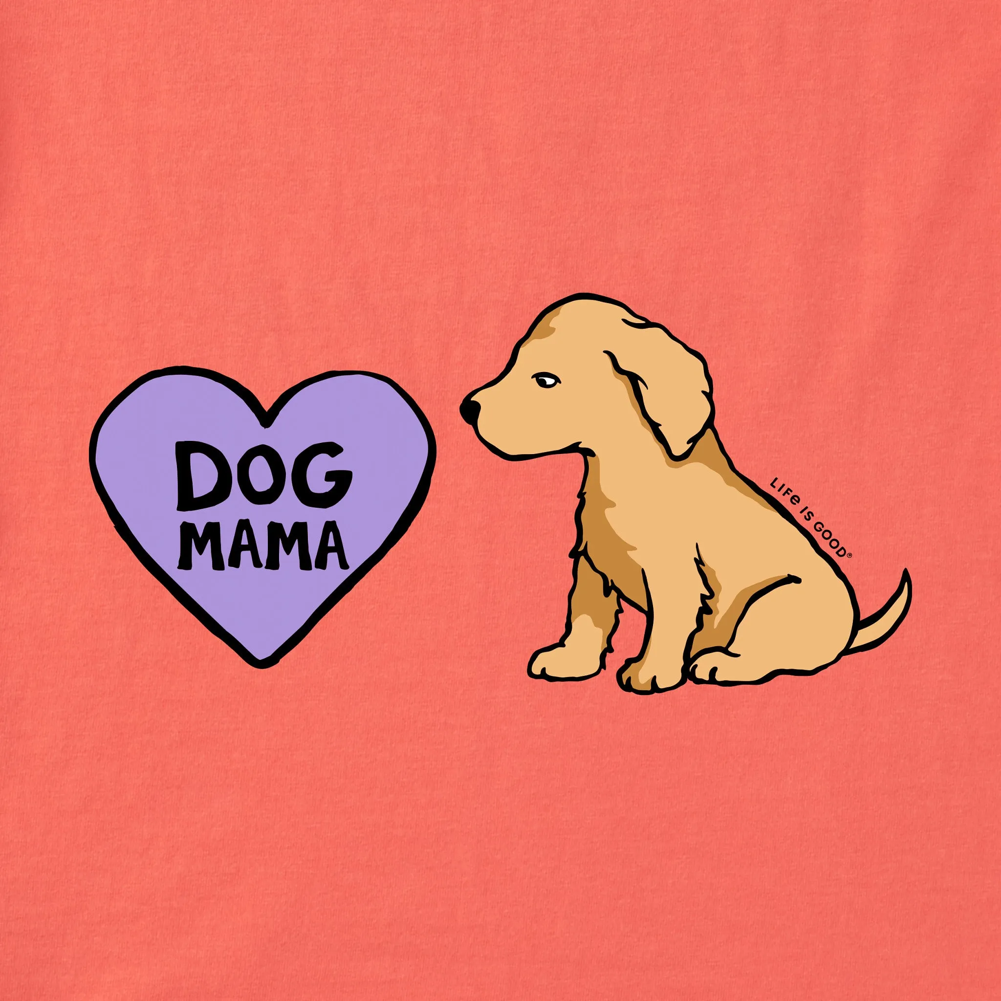 Women's Dog Mama Puppy Short Sleeve Vee Life is Good