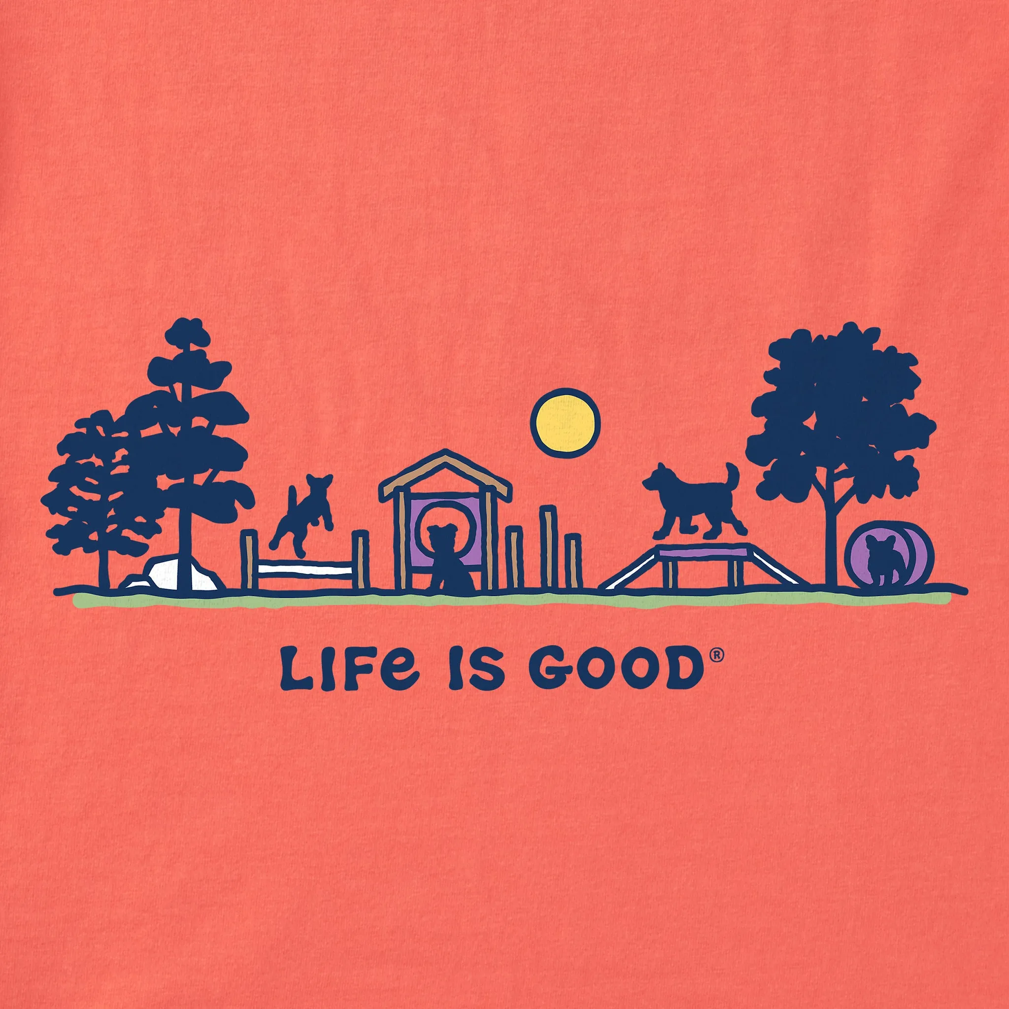 Women's Dog Park Vista Short Sleeve Vee Life is Good