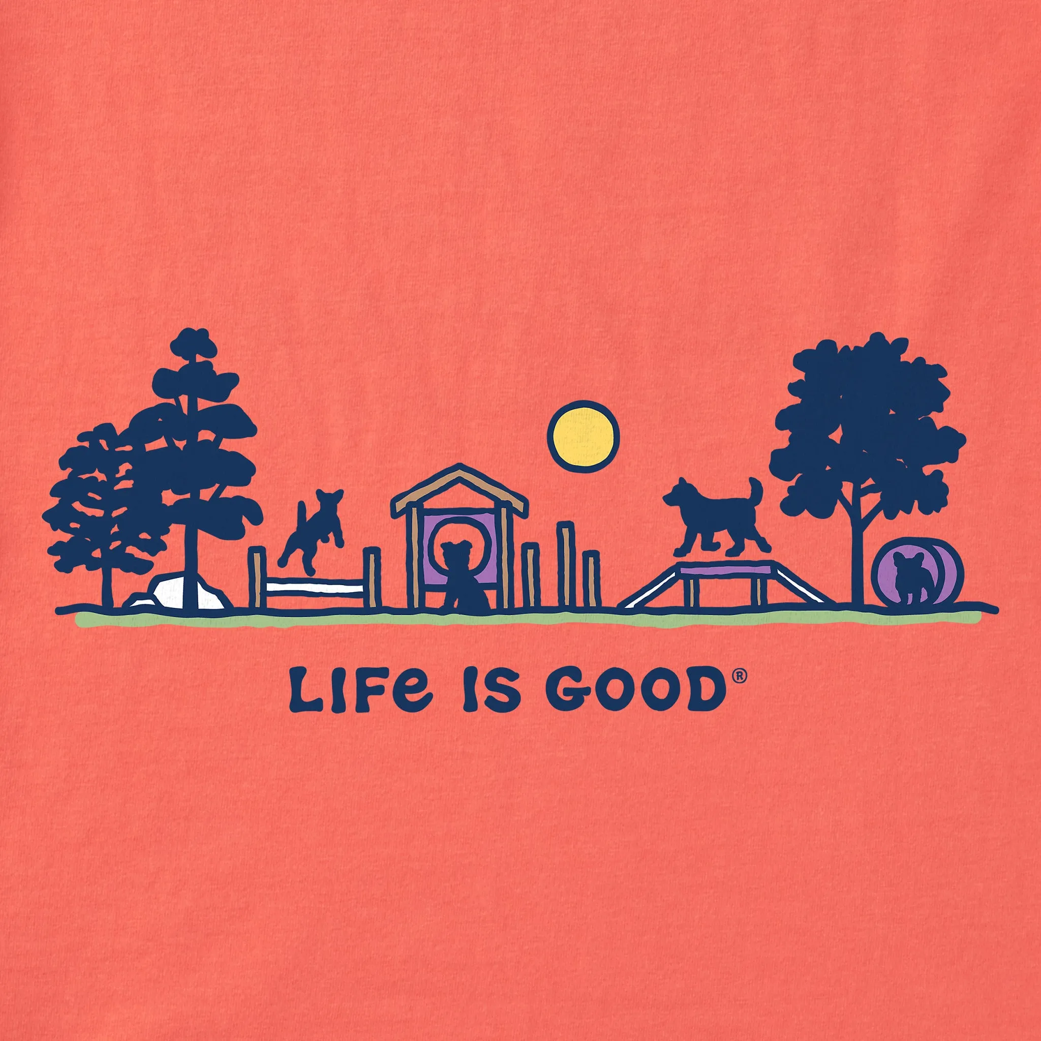 Women's Dog Park Vista Short Sleeve Vee Life is Good