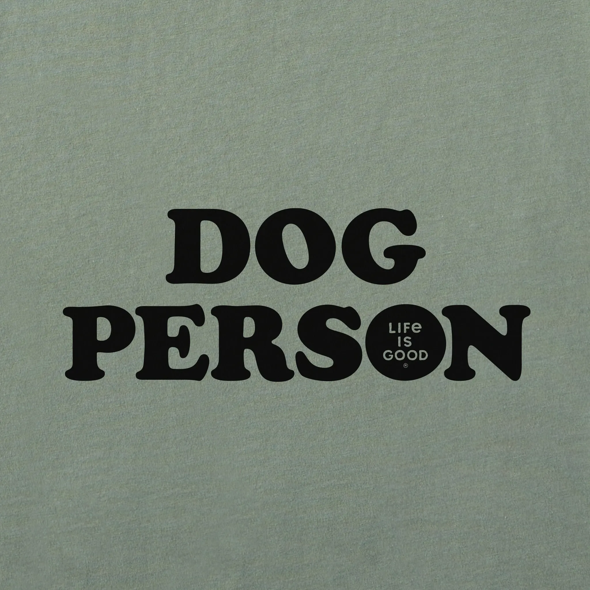 Women's Dog Person Text Short Sleeve Crusher Boxy Tee Life is Good