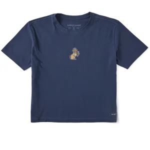 Women's Dog with Beer Short Sleeve Crusher Boxy Tee Life is Good