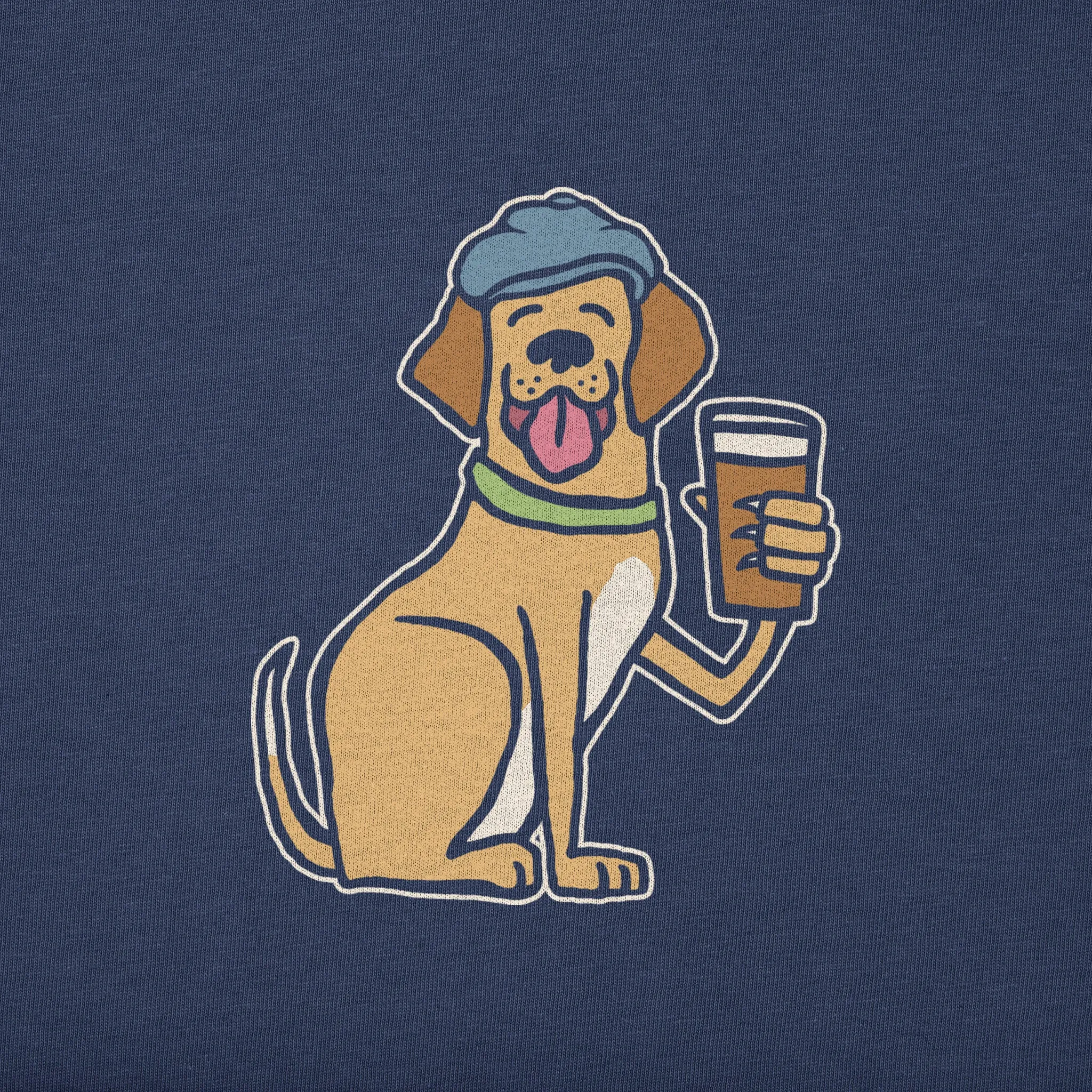 Women's Dog with Beer Short Sleeve Crusher Boxy Tee Life is Good