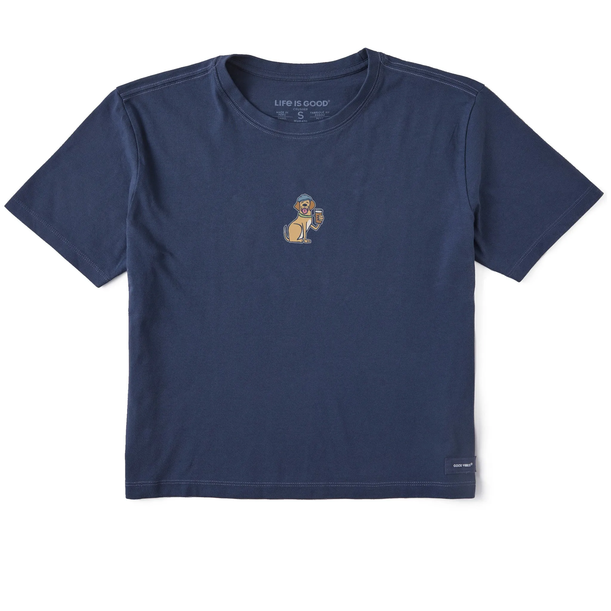 Women's Dog with Beer Short Sleeve Crusher Boxy Tee Life is Good