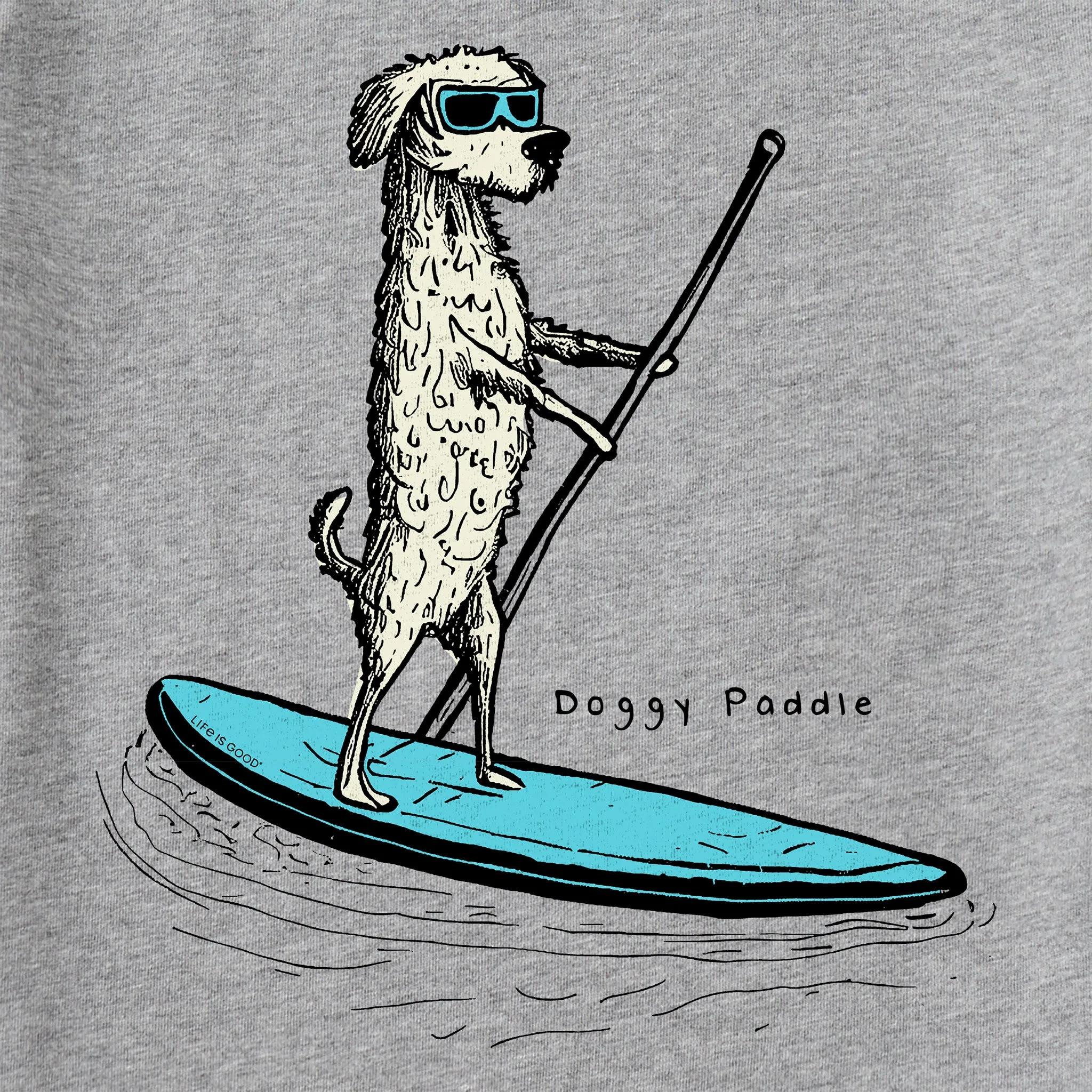 Women's Doggy Paddle Dog Short Sleeve Tee Life is Good