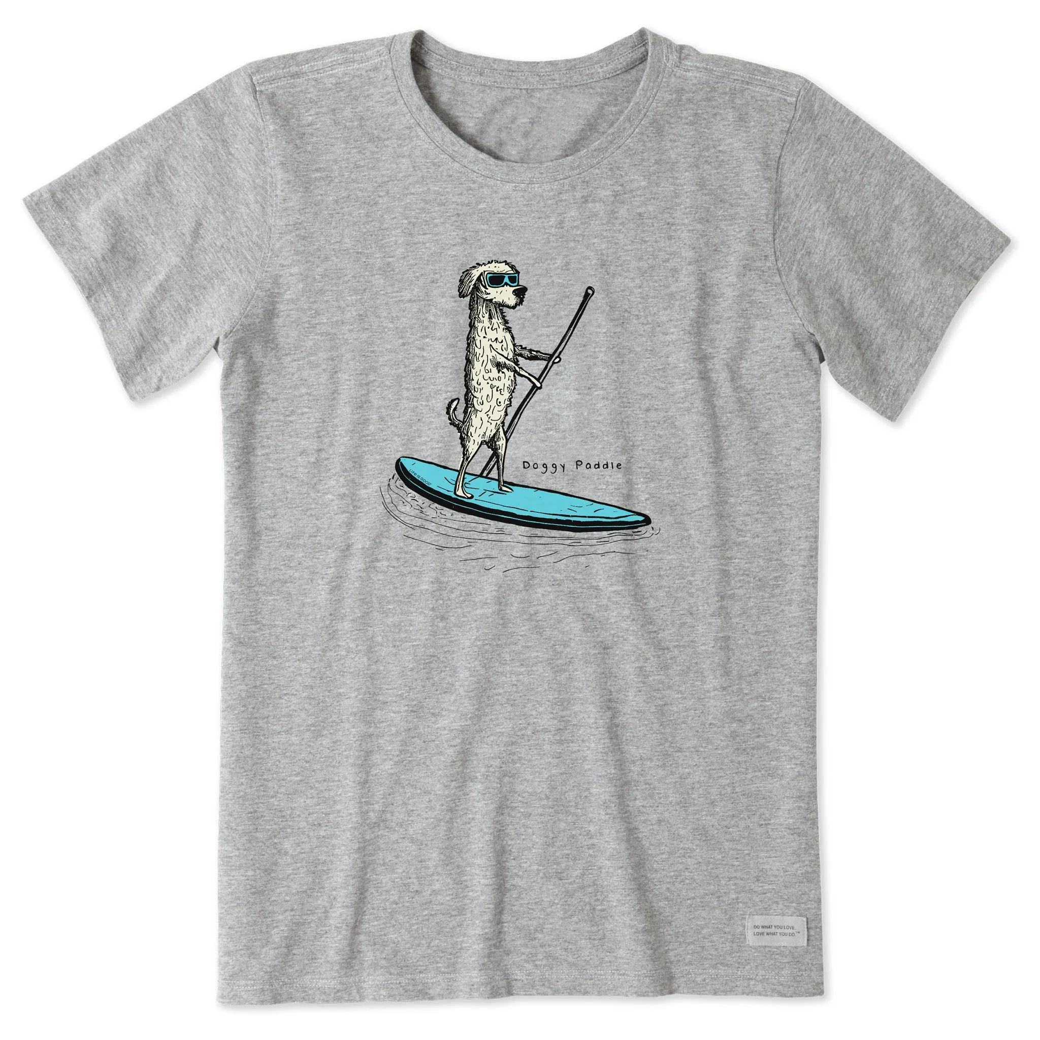 Women's Doggy Paddle Dog Short Sleeve Tee Life is Good