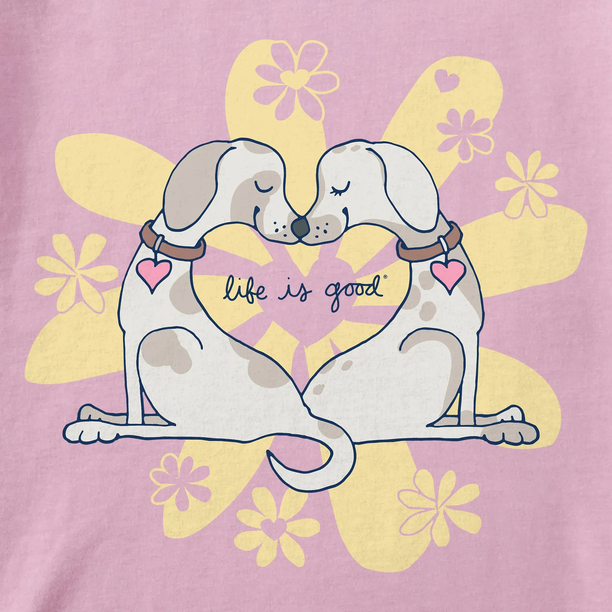 Women's DogHeart Short Sleeve Tee Life is Good