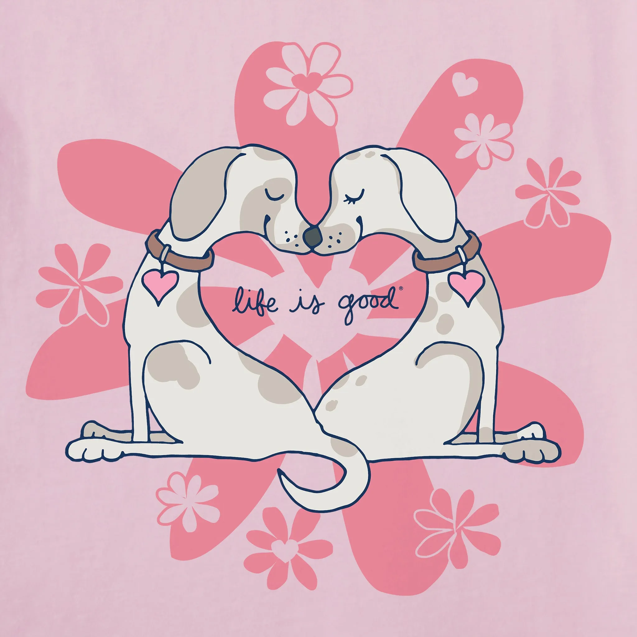 Women's DogHeart Short Sleeve Tee Life is Good