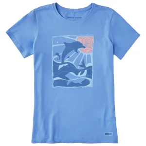 Women's Dolphin Frolic Short Sleeve Crusher Tee Life is Good