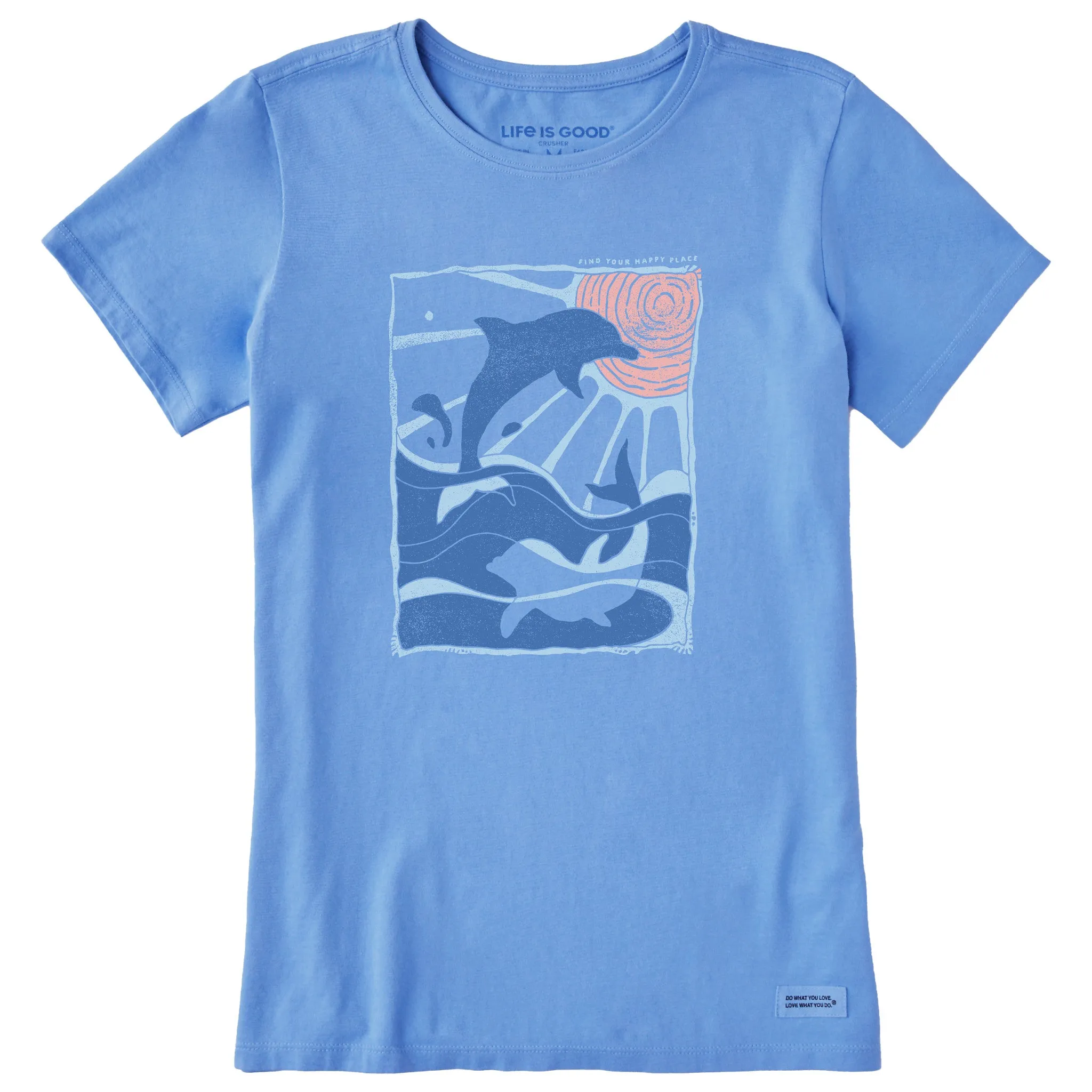 Women's Dolphin Frolic Short Sleeve Crusher Tee Life is Good