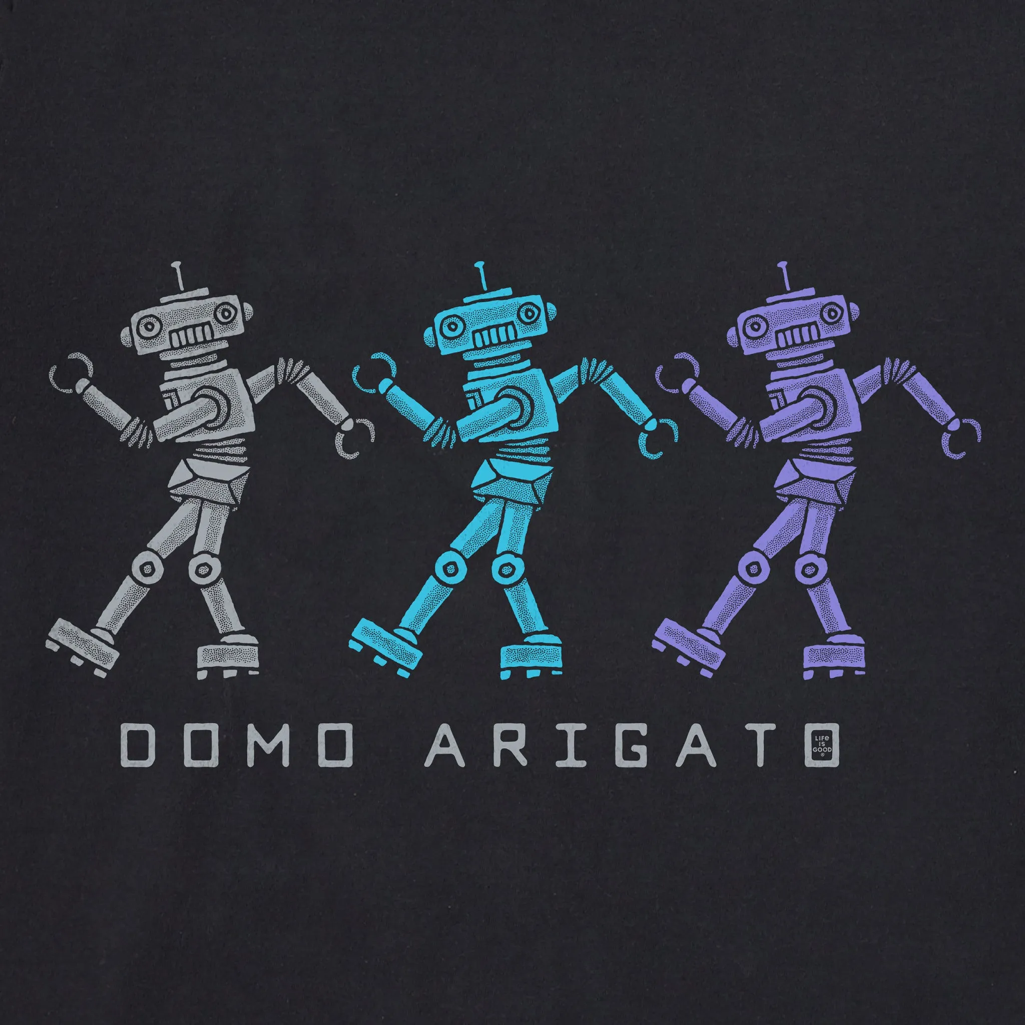 Women's Domo Arigato Robots Short Sleeve Crusher Boxy Tee Life is Good