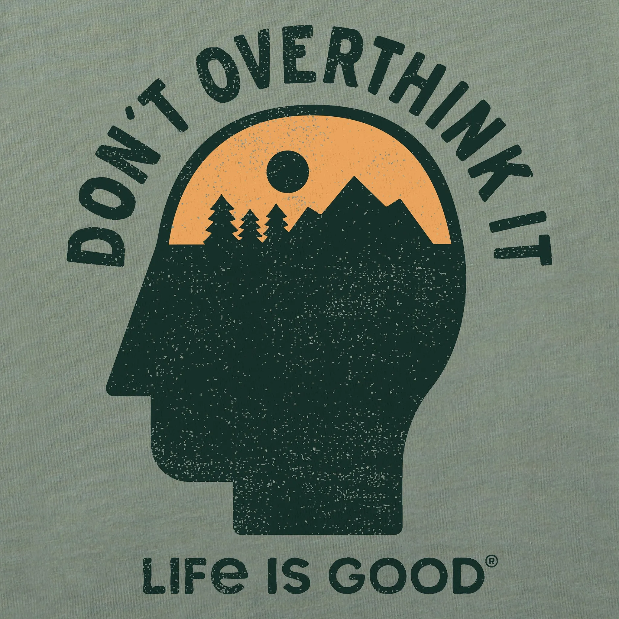 Women's Don't Overthink It Head Short Sleeve Crusher Tee Life is Good