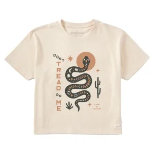 Women's Don't Tread on Me Short Sleeve Crusher Boxy Tee Life is Good