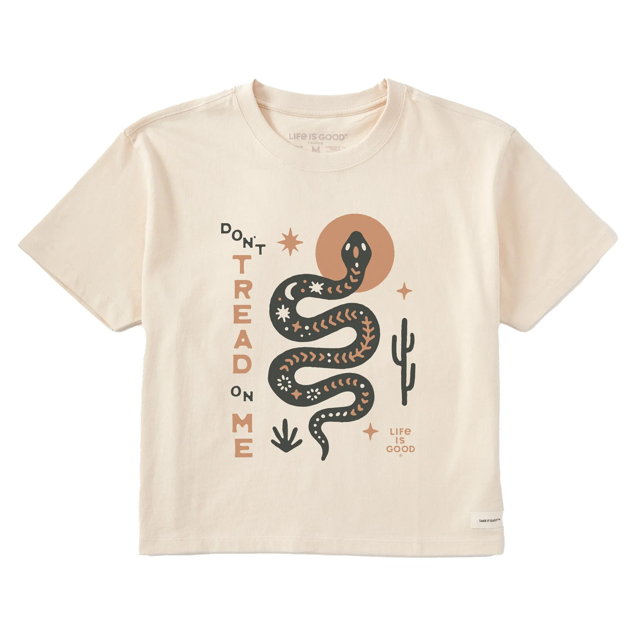 Women's Don't Tread on Me Short Sleeve Crusher Boxy Tee Life is Good