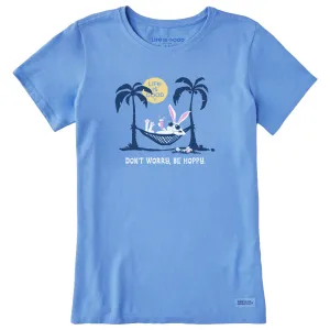 Women's Don't Worry Be Hoppy Hammock Short Sleeve Tee Life is Good