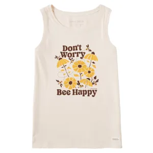 Women's Don't Worry Bee Happy Crusher Tank Life is Good
