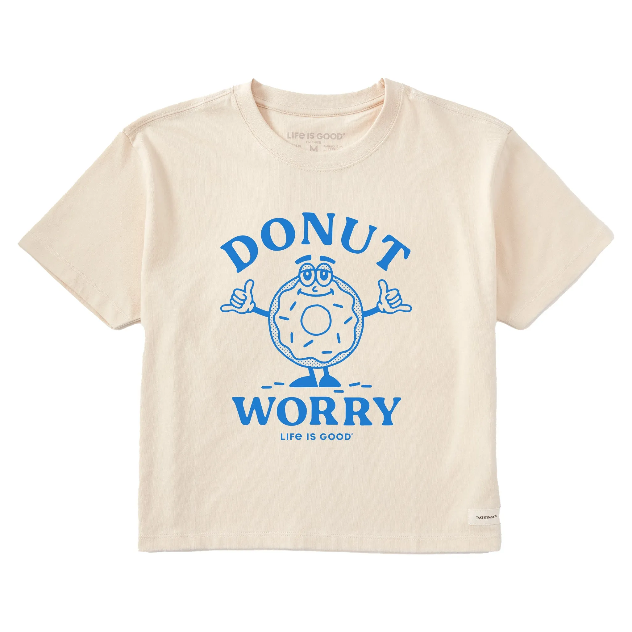 Women's Donut Worry Short Sleeve Crusher Boxy Tee Life is Good