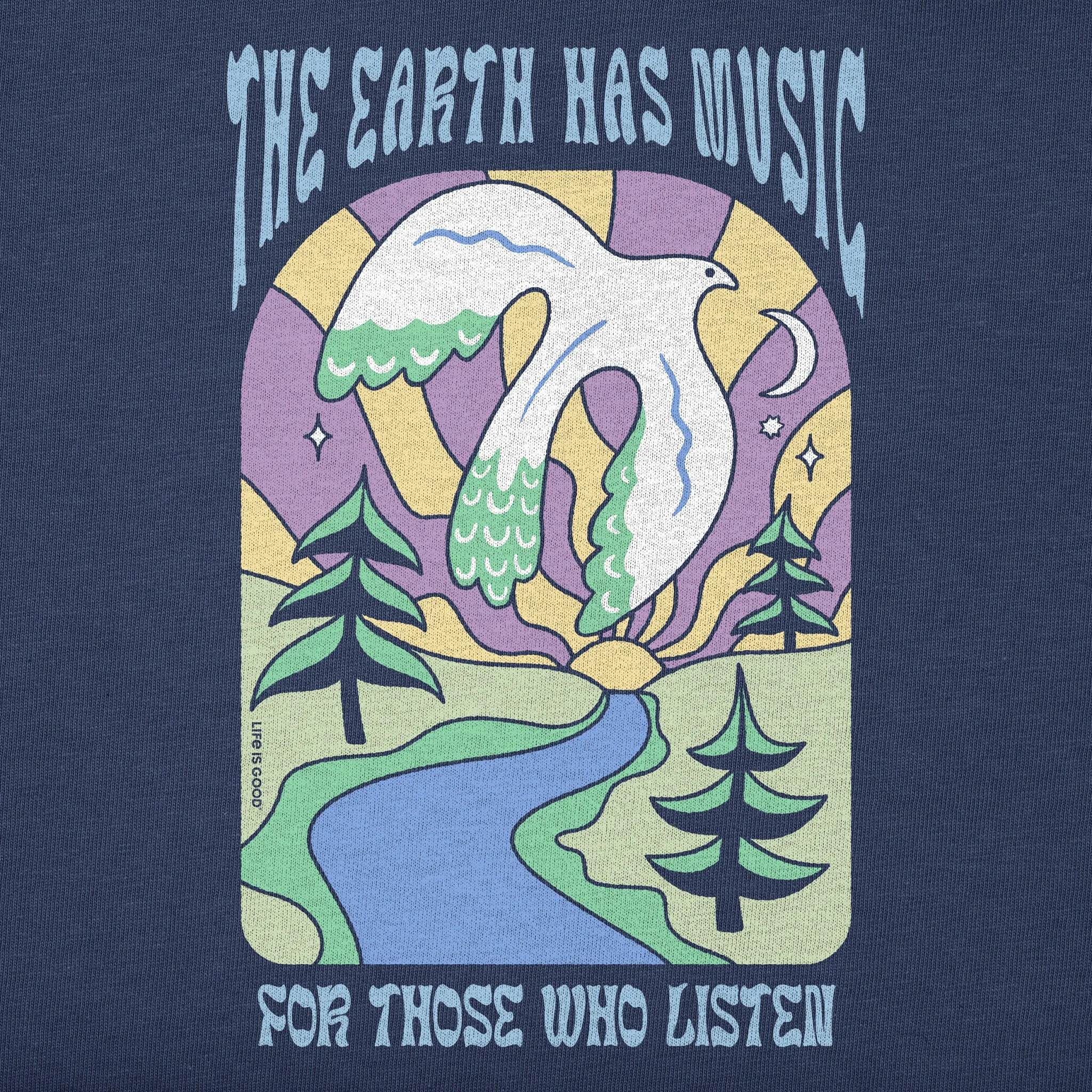 Women's Dove Earth Has Music Long Sleeve Crusher Boxy Tee Life is Good