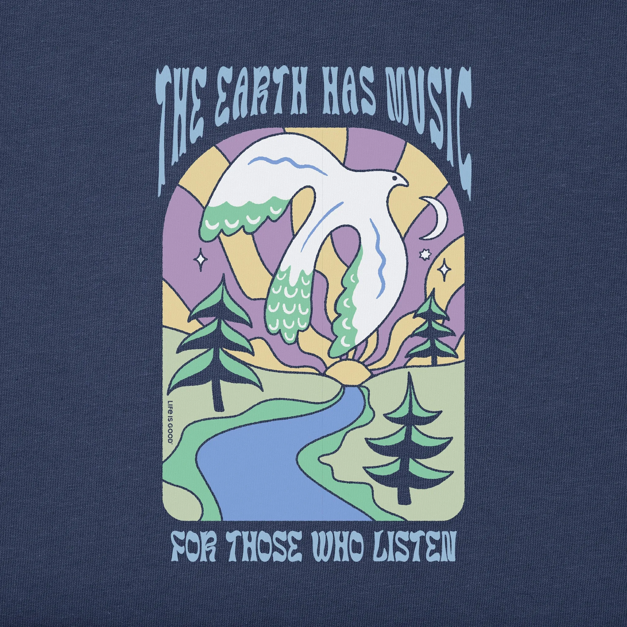 Women's Dove Earth Has Music Long Sleeve Crusher Boxy Tee Life is Good