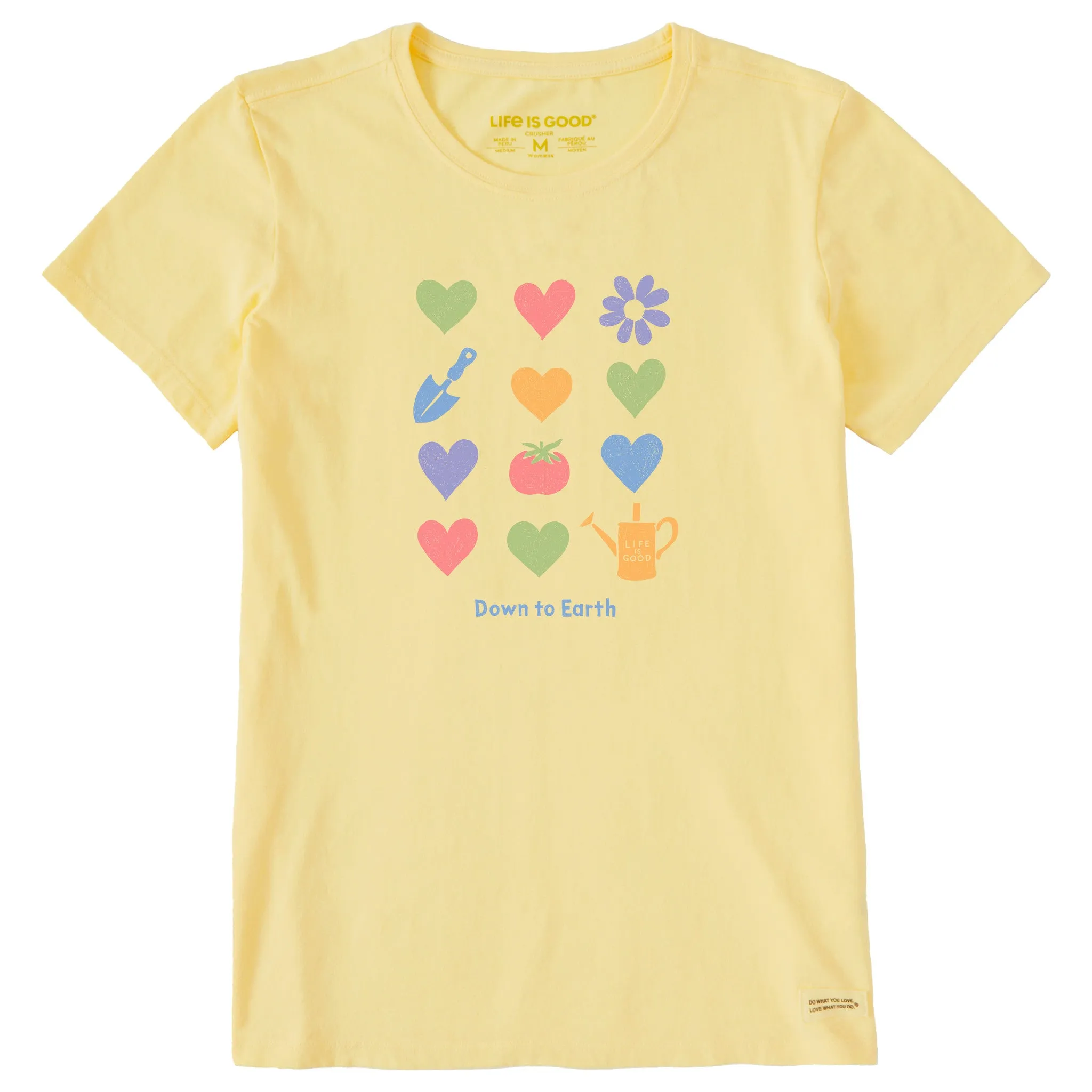 Women's Down to Earth Gardening Short Sleeve Crusher Tee Life is Good