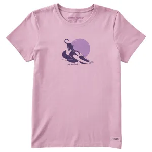 Women's Downward Cat Yoga Short Sleeve Crusher Tee Life is Good