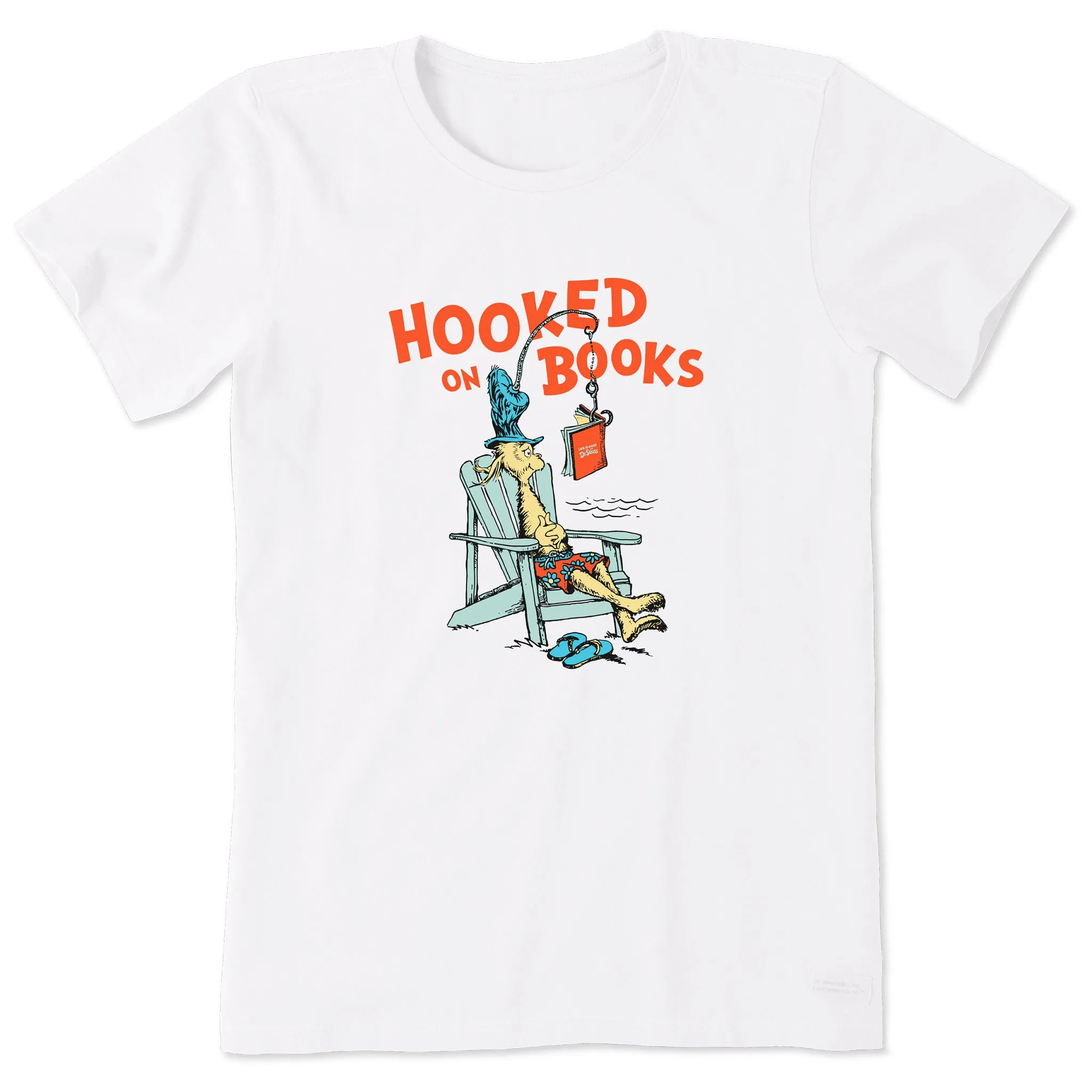 Women's Dr. Seuss Hooked On Books Short Sleeve Tee Life is Good