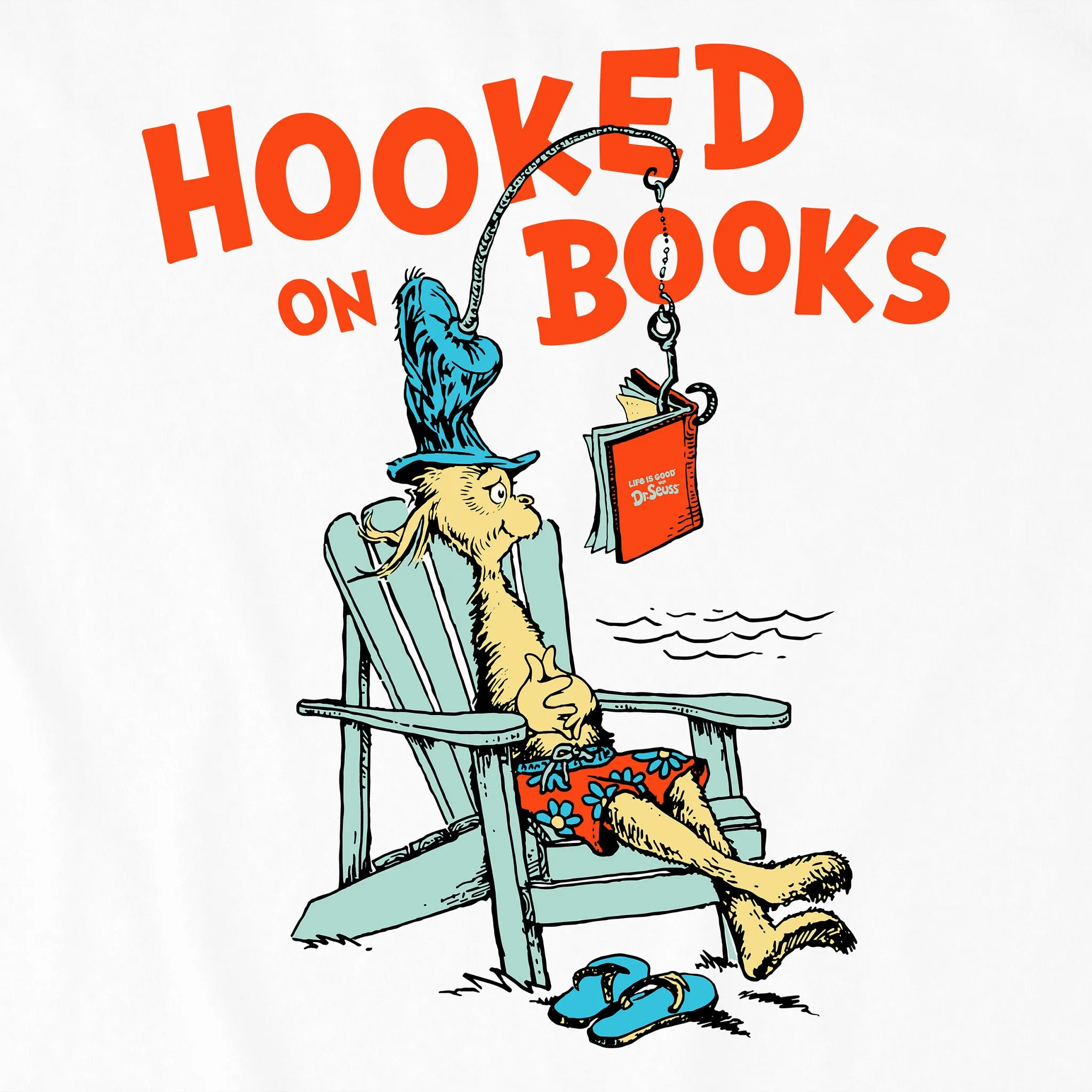 Women's Dr. Seuss Hooked On Books Short Sleeve Tee Life is Good