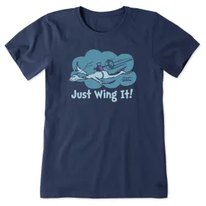 Women's Dr. Seuss Just Wing It Short Sleeve Tee Life is Good