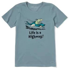 Women's Dr. Seuss Life is a Highway Short Sleeve Crusher Tee Life is Good