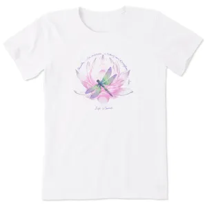Women's Dragonfly Lotus Breathe Short Sleeve Tee Life is Good